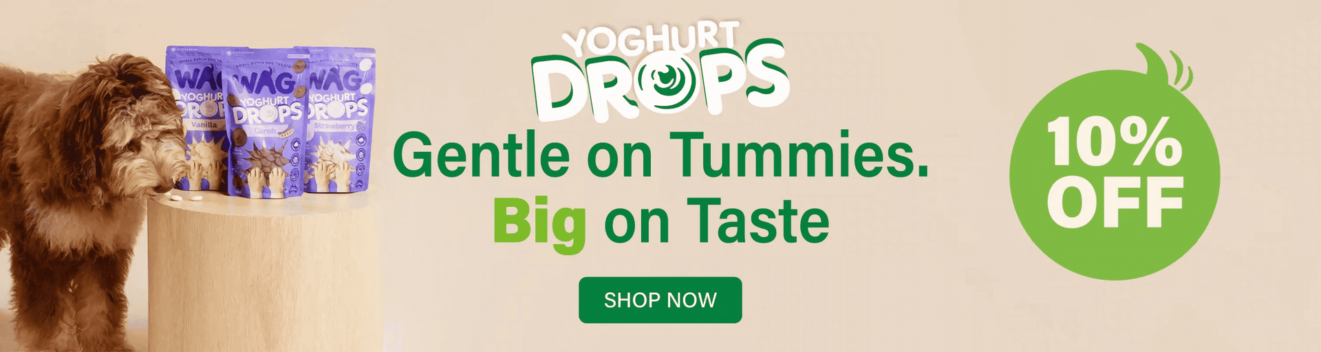 Get 10% OFF WAG Yoghurt Drops in July