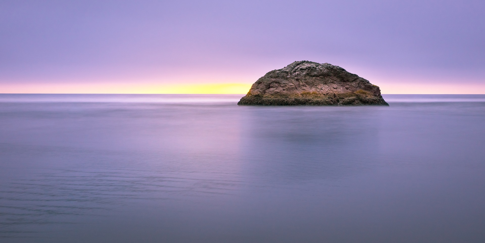 Large rock in the ocean